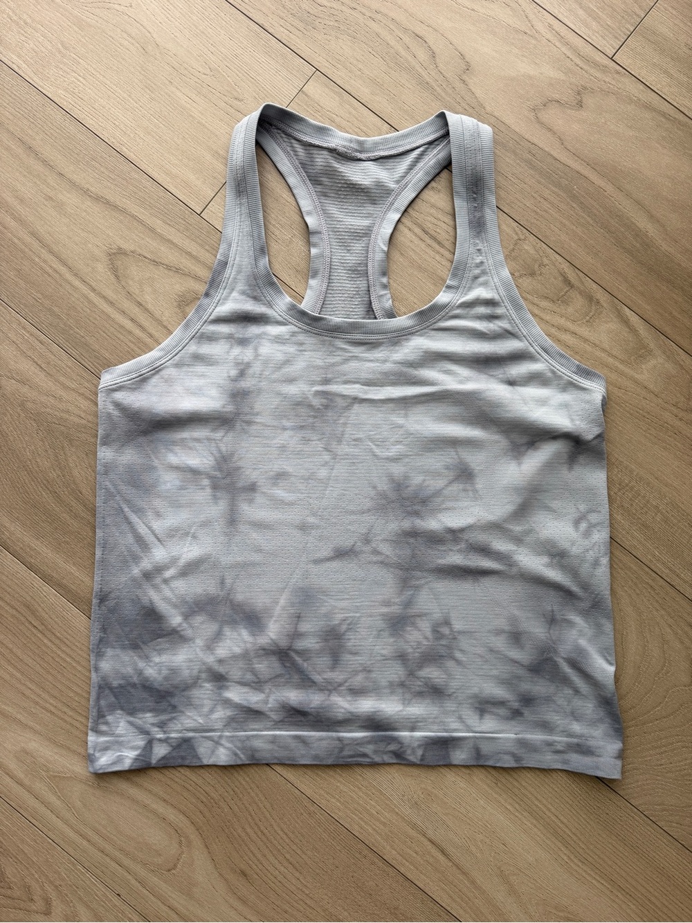 lululemon athletica Light Gray Tie-Dye Racerback Tank